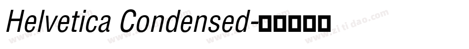 Helvetica Condensed字体转换